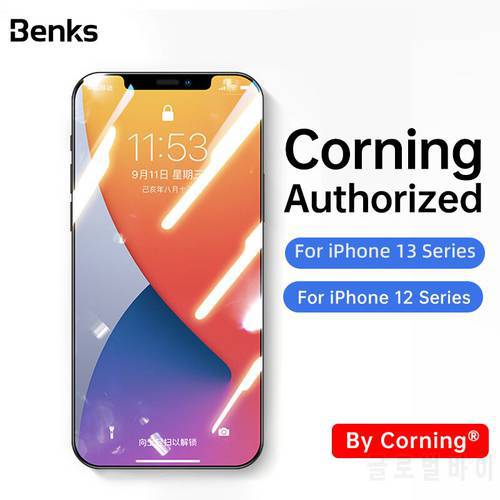 Benks XPro+ Corning Authorized Tempered Glass HD Screen Protector for iPhone 13 Pro Max 12 Mini Full Coverage Anti-Fingerprint