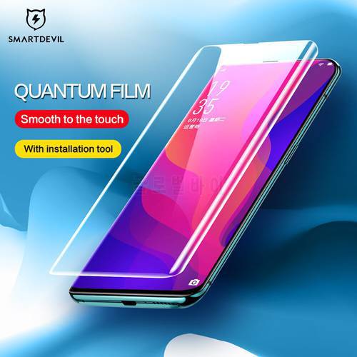 SmartDevi Screen Protector for OPPO Find X3 Pro Full Cover Hydrogel Film for OPPO Reno 3 4 5 Pro + Film with Installation Tool