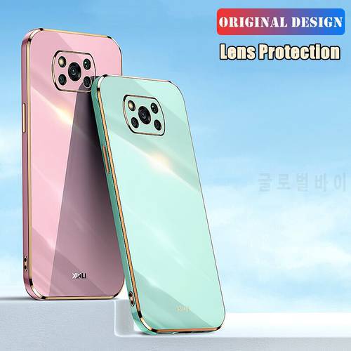 Shockproof Case For Xiaomi Poco X3 NFC F3 F4 X4 GT F2 M3 M4 M5S Redmi Note 11 10 9 8 Pro 11S 10S 8T Plating Silicone Case Cover