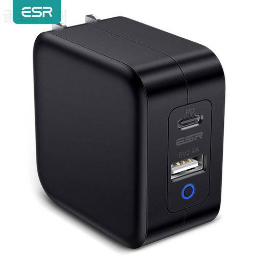 ESR PD 20W USB Charger Quick Charge QC 3.0 Fast Phone Wall Charger Adapter For iPhone 13 12 Pro iPad For Huawei Xiaomi Samsung