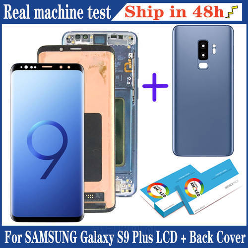 Original Display for SAMSUNG Galaxy S9 Plus G965 G965F LCD Touch Screen Digitizer Repair For S9 Plus Display with back cover
