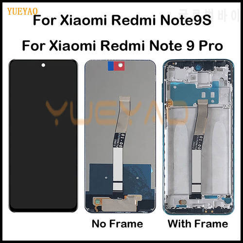 LCD With Frame For Xiaomi Redmi Note 9S LCD Redmi Note 9 Pro / Pro Max LCD Display Touch Screen M2003J6A1G M2003J6A1I M2003J6B1I