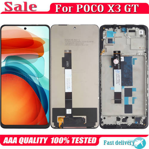 6.6 inches Original For Xiaomi POCO X3 GT 21061110AG LCD Display Touch Screen Digitizer For POCO X3GT LCD With Frame