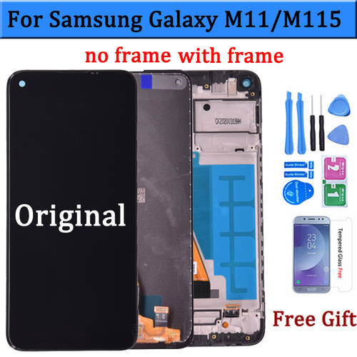 Original For Samsung Galaxy M11 M115 LCD Touch Screen Digitizer Replacement Accessory M115F SM-M115F/DSN Display Repairment