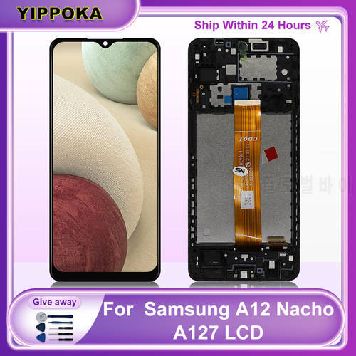 New Original LCD For Samsung Galaxy A12 LCD Display A12 Nacho Touch Screen A125 Digitizer Assembly A127 A125F LCD Replacement