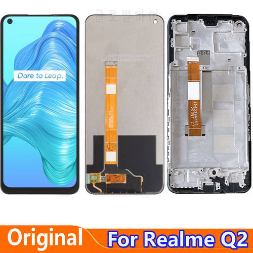 Original Display Replace 6.5&39&39 For Realme Q2 5G RMX2117 LCD Touch Screen Digitizer Assembly