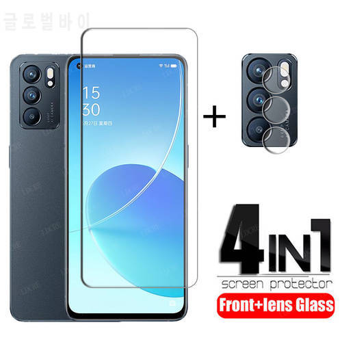 4-in-1 For OPPO Reno 6 5G Glass For Reno 6 5G Tempered Glass Screen Protector For OPPO A54 A74 A94 Reno 5 Lite 6 5G Lens Glass