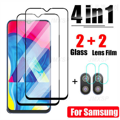 4in1 Protective Glass For Samsung Galaxy A10 A30 A50 A20 A40 A60 A70 Tempered Glass For M10 M20 M30 M40 A20E A10S A30S Lens Film