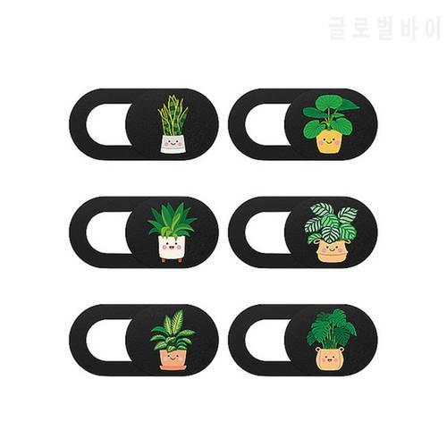 6pcs Cute plant Webcam Camera Cover Phone Lens protective Cover Camera Masking Sticker Computer Privacy Cover for MacBook Laptop