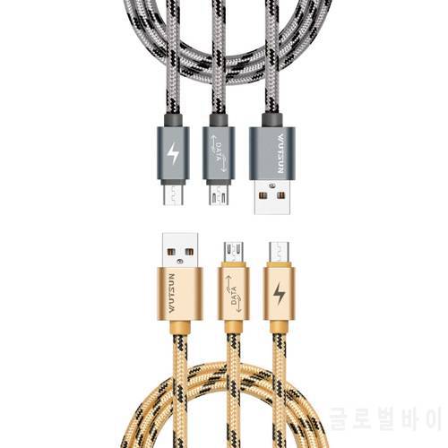 1.5 M Safe Two in One Multi Charging Cable Micro USB Charging Cable