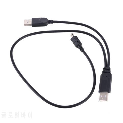 USB to Mini USB Data Cable Adapter with Power Supply for External Hard Drives
