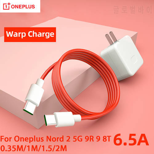 Oneplus Nord 2 5G 9R 9 R Pro 9pro 8t 8 T Warp Charge 65 Cable Usb Type C To Type C One Plus Usbc Dash Fast Charge 0.35m 1m 2m