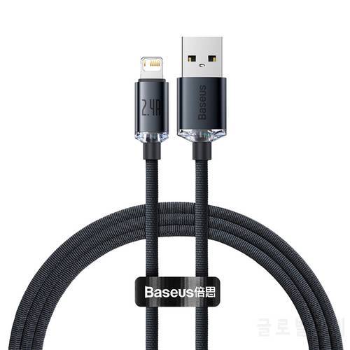 1.2m 2m USB Cable Charger for iPhone 13 pro Max 12 11 xs xr 8 7 6 plus 5SE Apple ipad pro Fast charging data 2.4A Braided Nylon