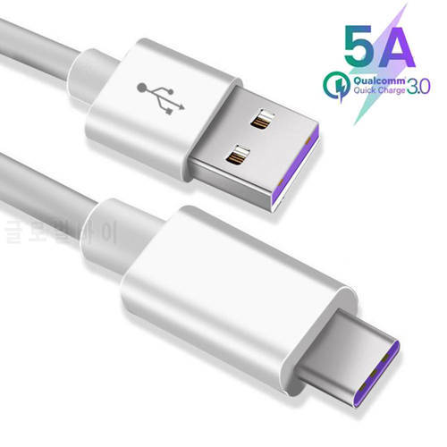 USB 5A Type C Cable For Huawei P30 Pro lite Mate20 P10 Plus USB 3.1 Type-C Original Supercharge Mobile Phone Cables For Andriod