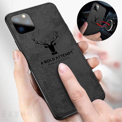 Magnetic Cloth Texture Deer Case For Huawei P20 Lite P30 P40 Mate 10 20 30 40 Pro P Smart 2019 Fashion Shockproof TPU Cover