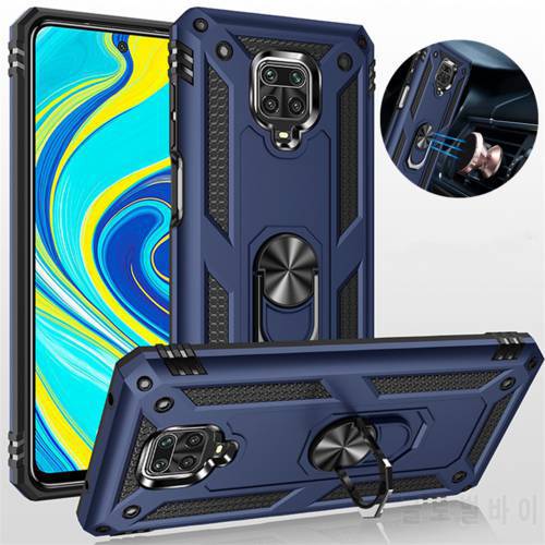 For Xiaomi Redmi Note 9 Pro Max Case Shockproof Armor Stand Holder Car Ring Phone Case For Xiaomi Mi POCO X3 NFC Back Cover