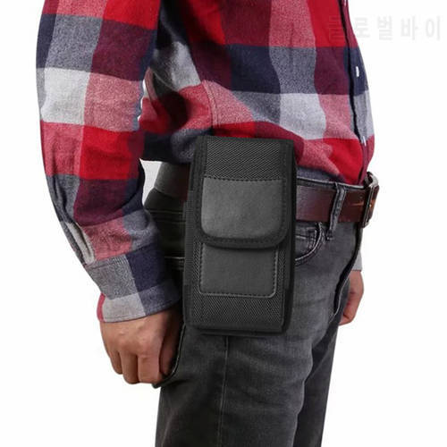 Men&39s Waist Bag for XGODY S20+ A90 Pro A50 A70 Flip Cover Case Nylon Belt Pouch Metal Clip Phone Holder Holster