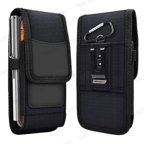 For UMIDIGI BISON X10 Pro Oxford Cloth Leather Phone Pouch For Bison GT A9 Pro Belt Clip Flip Waist Bag For Umidigi A11 Pro Max