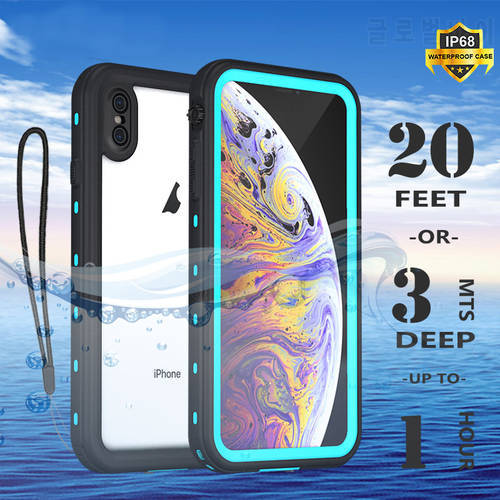 IP68 Waterproof Phone Case For iPhone 11 Pro Max X XR XS MAX Clear Silicone Shell for Apple 8 7 6 6S Plus Shockproof Cover