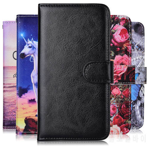 Coque For On Huawei Y6 2019 MRD-LX1 MRD-LX1F Wallet Leather Flip Case For Huawei Y6 Prime 2019 Capa Y62019 Cartoon Plain Cover