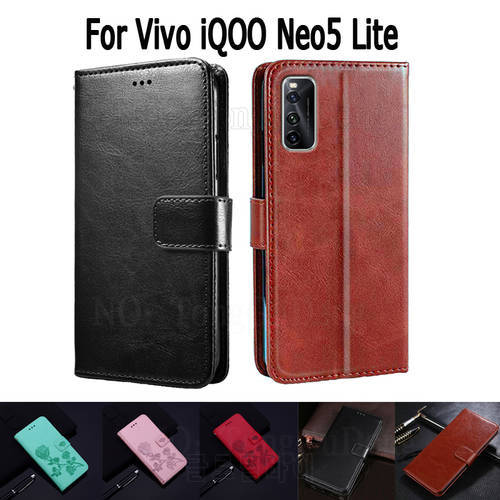 Cover For Vivo iQOO Neo5 Lite Case V2118A Etui Flip Wallet Stand Leather Book Funda On iQOO Neo 5 Lite Case Magnetic Card Hoesje