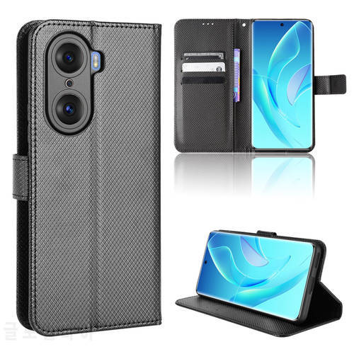 Wallet Flip Case For Honor 60 Pro Cover Case For Honor 60 Pro Magnetic Leather Stand Phone Protective Bag