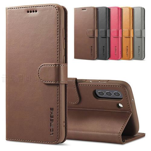 Case For Samsung S21 Fe 5G Case Leather Vintage Phone Case On Samsung Galaxy S21FE 5G S21 Ultra S 21 Plus Case Flip Wallet Cover