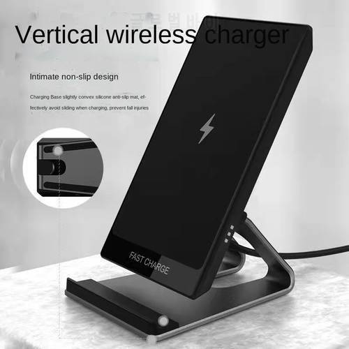 15W Wireless Charger Dual Coil Stand for iPhone 13 12 11 X Plus Fast Charging Dock Station Phone Holder Samsung S8 S9 S20