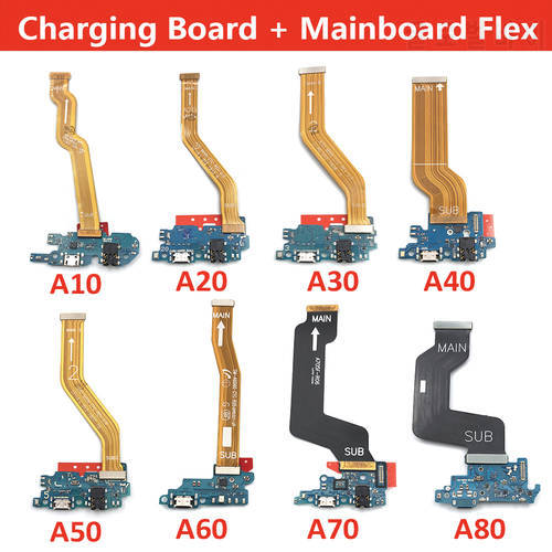 Original USB Charging Port Dock Board Connector Main Motherboard Flex Cable For Samsung Galaxy A10 A20 A30 A40 A50 A60 A70 A80