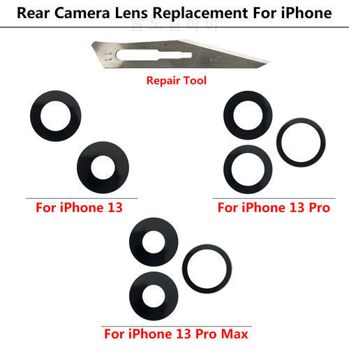 For Iphone 13 Back Rear Camera Glass Lens Replacement with glue Adhesive and Repair Tool For Iphone 11 12 13 Pro Max Glass Lens