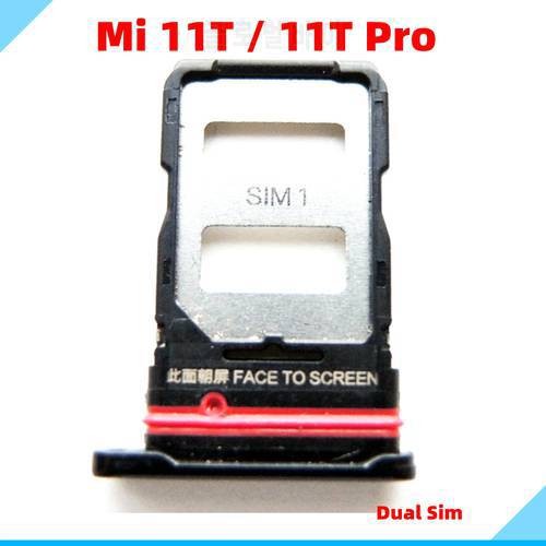 Sim Tray For Xiaomi Mi 11T , 11T Pro 11T Sim Card Slot Holder Sim SD Memory Card Trey Replacment Parts