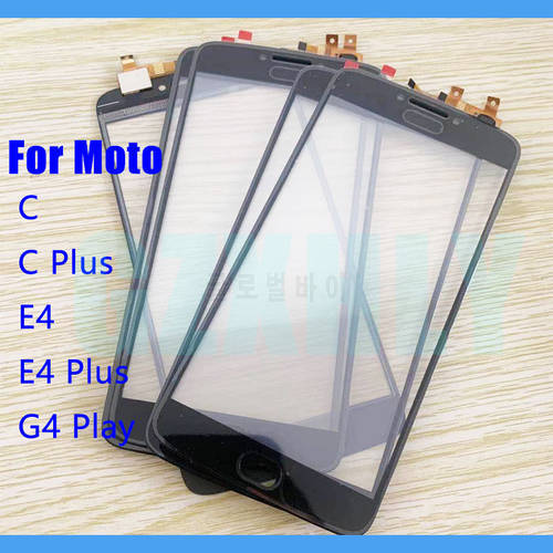 10Pcs/lot Front Touch Screen Glass + OCA LCD Outer Lens For Motorola Moto E4 Plus C G4 Play Digitizer Outer Panel