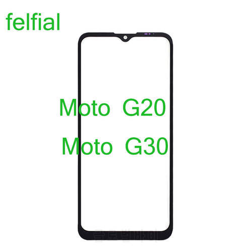 10Pcs/Lot For Motorola Moto G20 XT2128-1 XT2128-2 Front Outer Glass Lens G30 XT2129-1 Touch Screen Panel LCD Glass With OCA