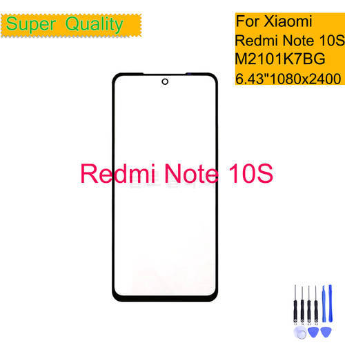 Replacement For Xiaomi Redmi Note 10S Touch Screen Panel Front Outer Glass Lens With OCA Glue