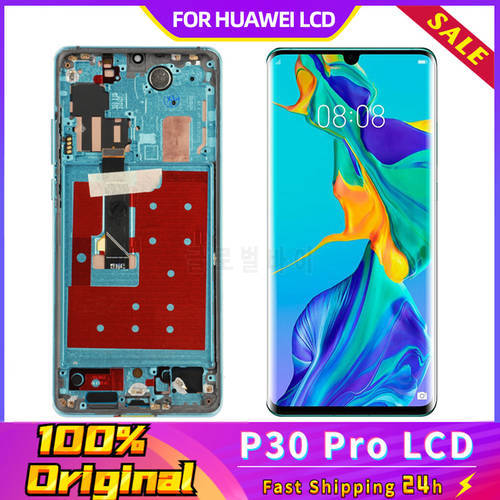 100% Original 6.47&39&39 Display with frame Replacement for Huawei P30 Pro LCD Touch Screen Digitizer Assembly VOG-L29 VOG-L09