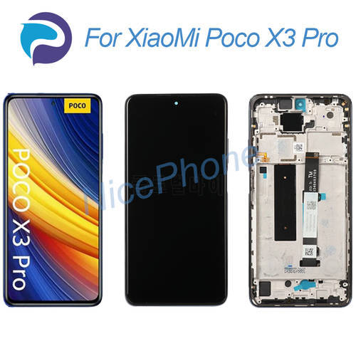 for XiaoMi Poco X3 Pro LCD Screen + Touch Digitizer Display 2400*1080 M2102J20SG, M2102J20SI Poco X3 Pro LCD Screen display