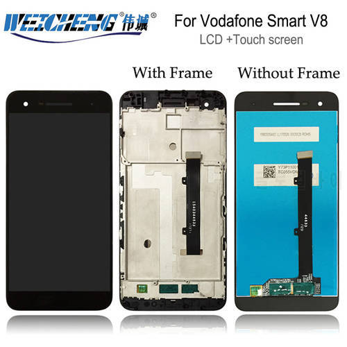 For VFD710 LCD Display+Touch Screen Assembly With Frame for Vodafone Smart V8 LCD VFD710 LCD VFD 710 LCD VF710+free tools