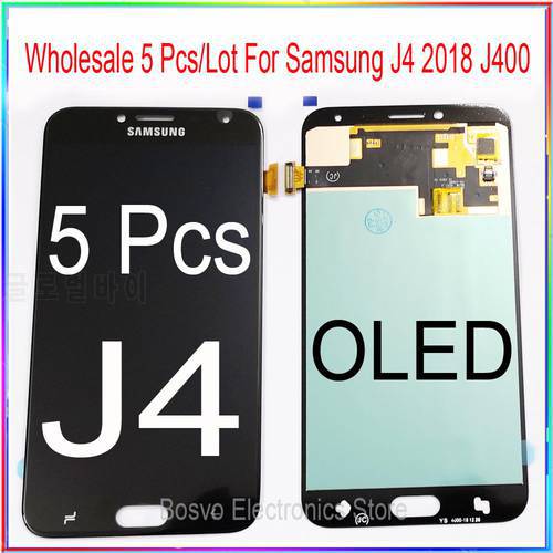 wholesale 5 Pieces/lot For Samsung Galaxy J4 J400 J400F J400G/DS SM-J400F LCD Display with Touch Screen Digitizer Assembly OLED