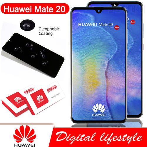 100% Original 6.53&39&39 Display with frame for Huawei Mate 20 HMA-l29 HMA-l09 LCD Touch Screen Digitizer Assembly Repair parts
