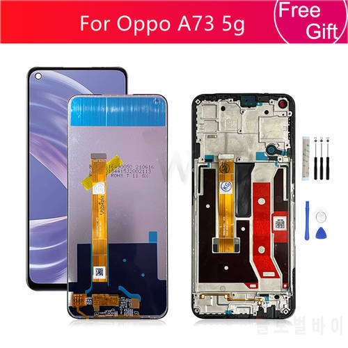 for Oppo A73 5g LCD Display Touch Screen Digitizer Assembly With Frame CPH2161 Replacement repair parts 6.5