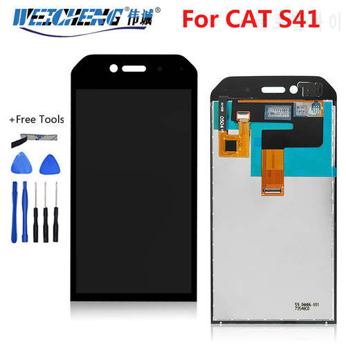 5.0&39&39 Black For Caterpillar CAT S41 LCD Display+Touch Screen Digitizer Assembly For Cat S41 Screen Lcd Mobile Phone Accessories