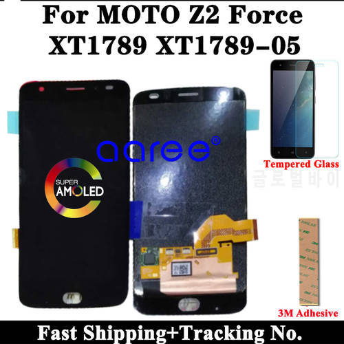 Tested LCD Screen For Moto Z2 Force LCD Display For Moto Z2 Force XT1789 Display LCD Screen Touch Digitizer Assembly