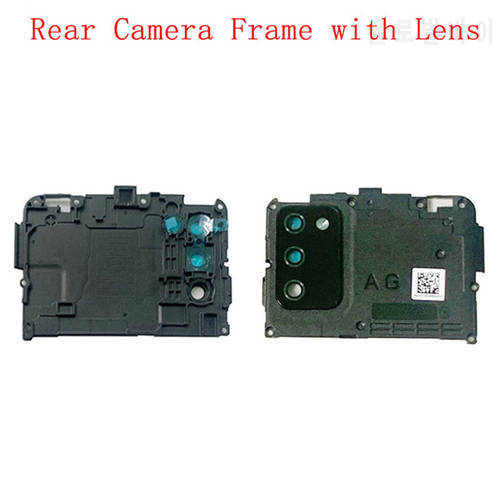Rear Back Camera Lens Glass with Frame Holder For Samsung A02S A025 Camera Frame Repair Spare Replacement Parts