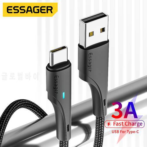 Essager USB Type C Cable Wire For Samsung Xiaomi Huawei Fast Charging USB C Cable 3A Type-C Charger Mobile Phone USB-C Data Wire