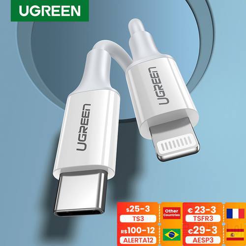 UGREEN MFi PD20W USB C to Lightning Cable Type C Fast Charging for iPhone 14 13 12 Pro Max PD Charger for iPad Phone Data Cable
