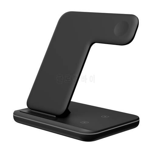 15W 3 in 1 Wireless Charger Stand Fast Charging for Samsung Galaxy S21/S20/S10/S9 Watch 3 4 Classic Active 1 2 LTE Buds Pro Live