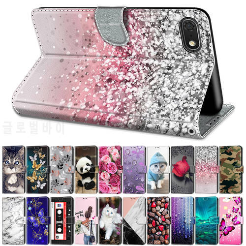 Painted Leather Flip Phone Case For Huawei Honor 7S 8S 8A 8X 9i 8 9 10 20 10X Lite 7A Pro Wallet Card Holder Stand Book Cover