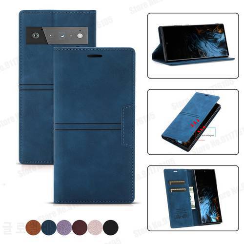 For Google Pixel 6 Pro Soft Leather Flip Phone Case For GOOGLE Pixel 6 5 XL 4A 5G 5A Magnetic Stand Wallet Card Slot Phone Cover