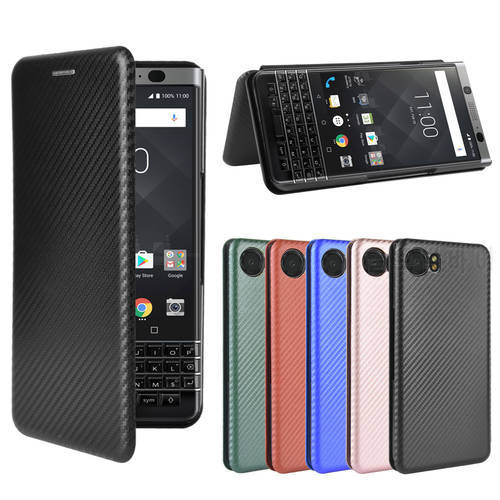 For Blackberry KEYone Case 4.5 inch Carbon Fiber Flip Leather Case For Blackberry KEYONE Back Case Cover