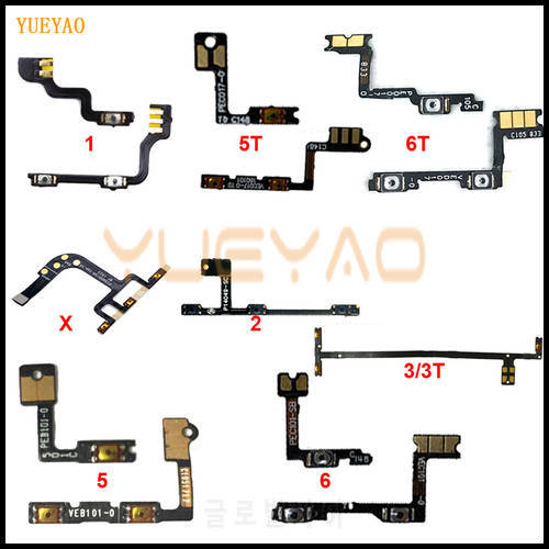 100% New Volume Button Power Switch On Off Key Ribbon Flex Cable For OnePlus X 1 2 3 3T 5 5T 6 6T 9R One Replacement Parts